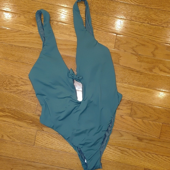 The Bikini Lab Tie-Front One piece Swimsuit M - Picture 4 of 9